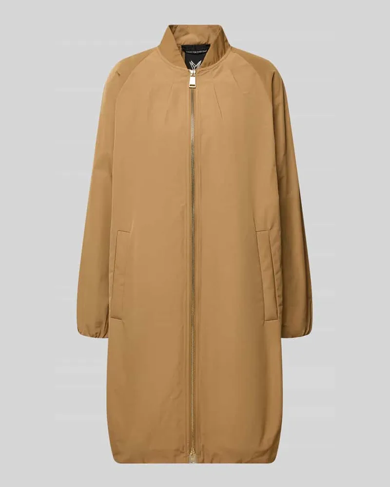 Fuchs Schmitt Mantel mit Stehkragen und Zweiwege-Reißverschluss Camel