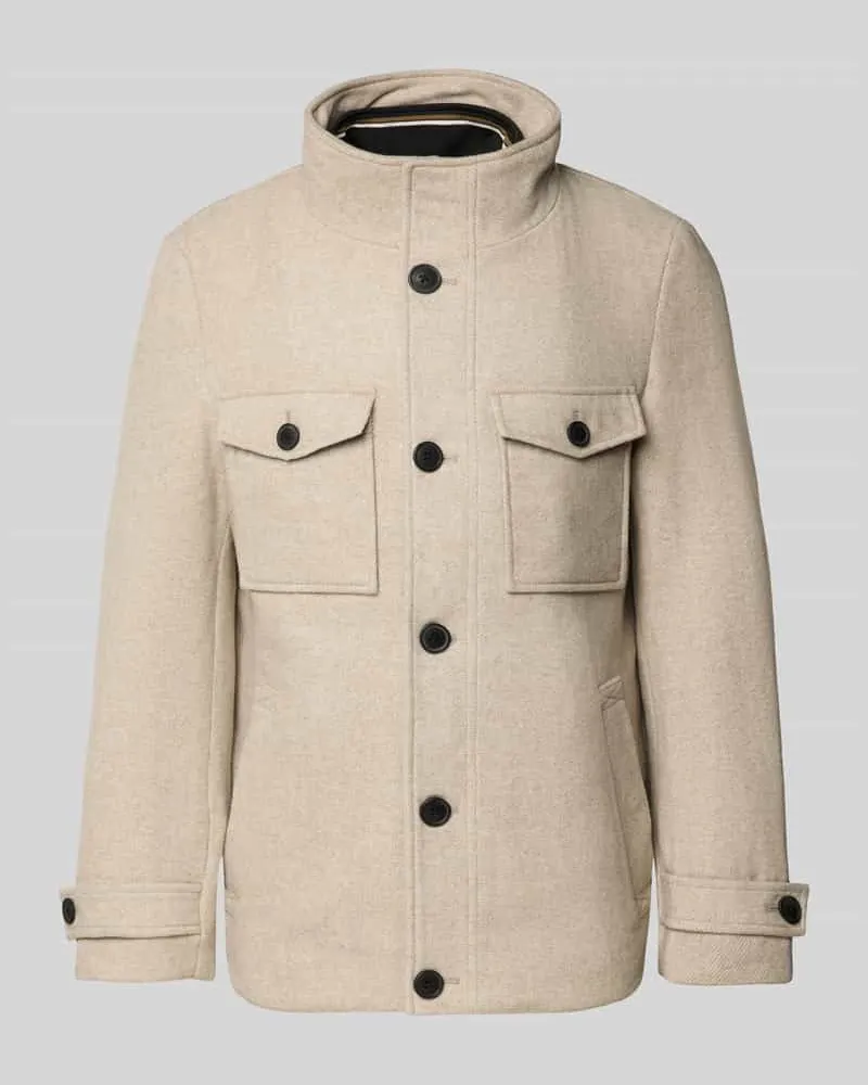Christian Berg Jacke mit Stehkragen Beige
