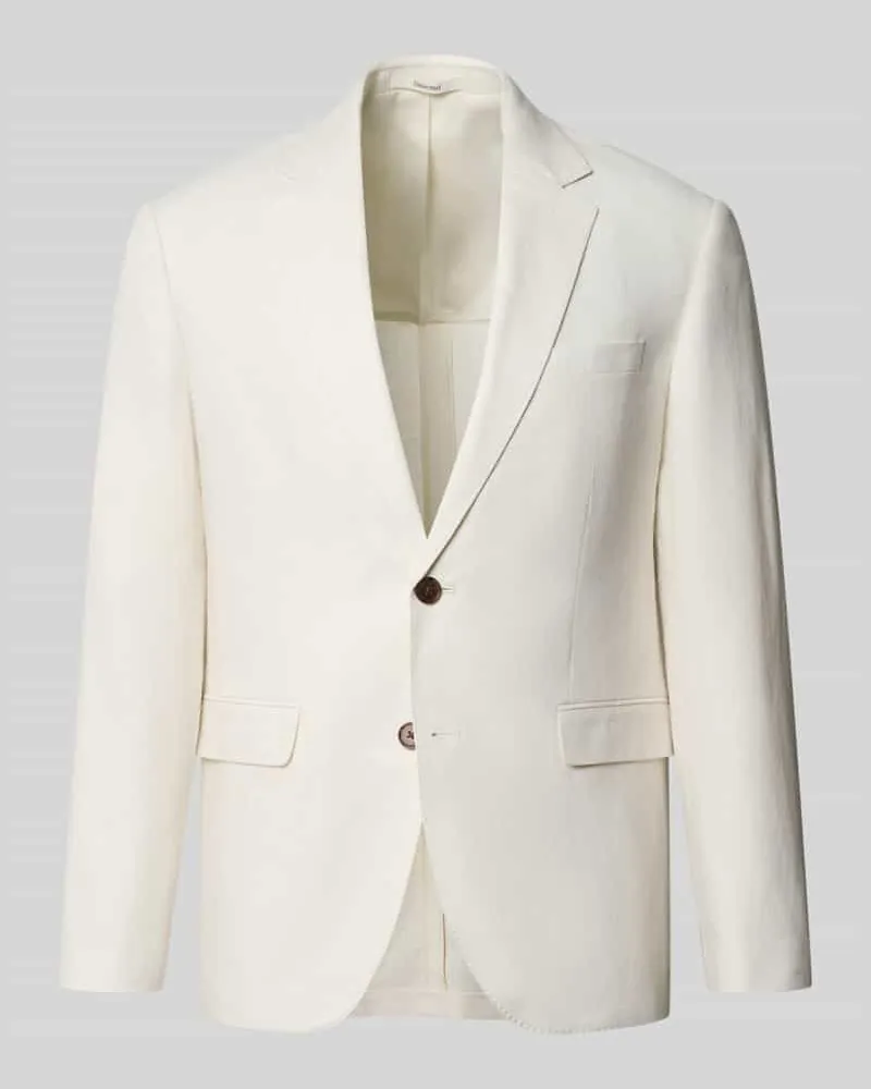 Selected Regular Fit Sakko aus Leinen-Baumwoll-Mix Offwhite