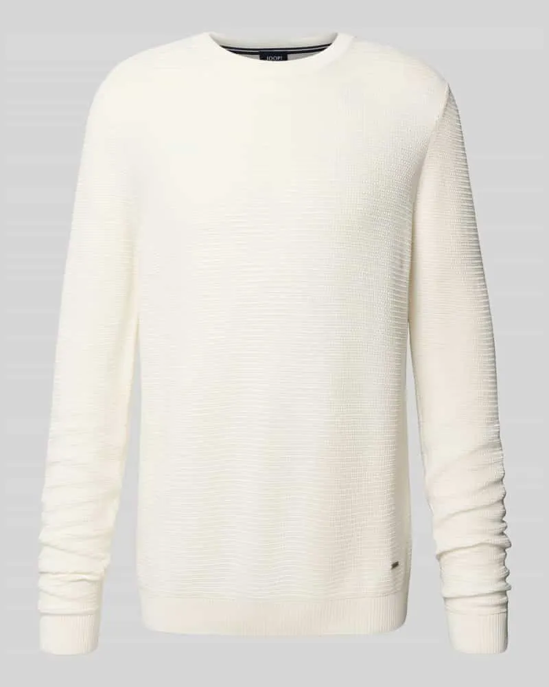 JOOP! Strickpullover mit Rundhalsausschnitt Beige