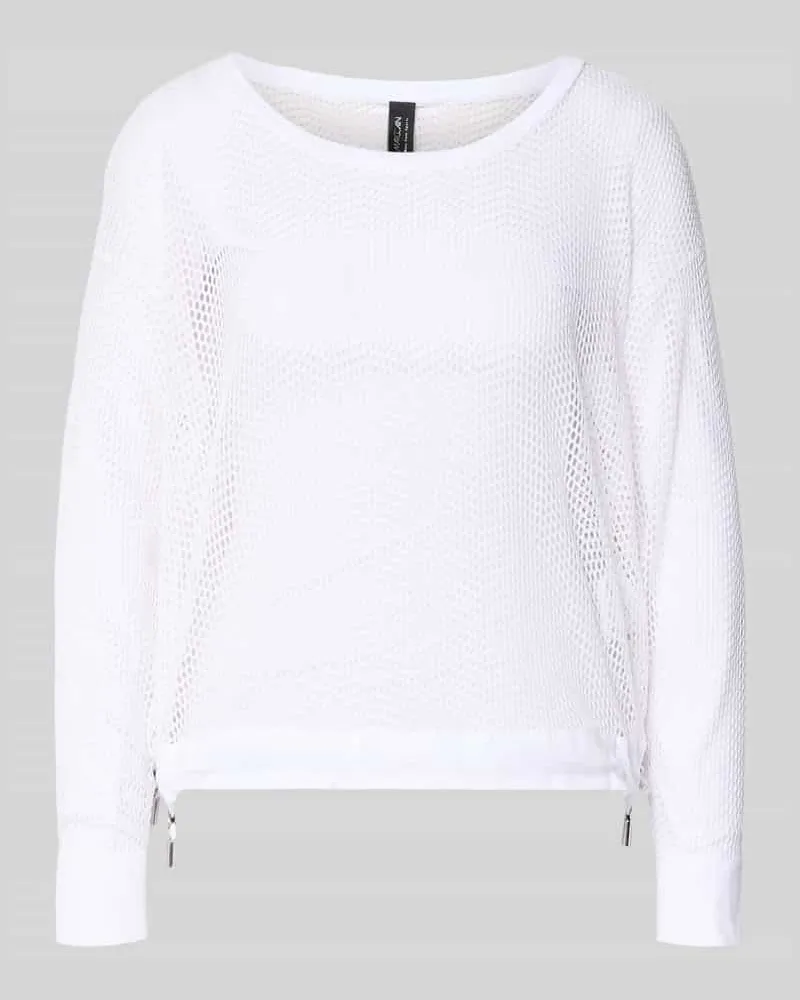 Marc Cain Longsleeve mit Lochmuster Weiss