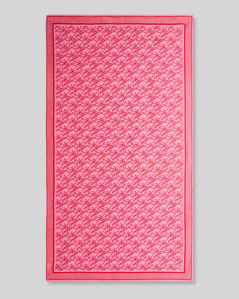 Tommy Hilfiger Handtuch aus reiner Baumwolle Modell 'SCRIPT TOWEL Rosa