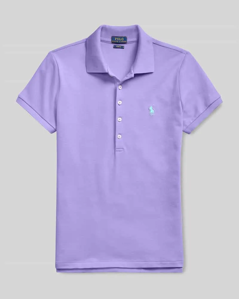 Ralph Lauren Slim Fit Poloshirt aus Baumwoll-Mix Lila