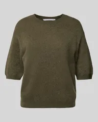 Herzen's Angelegenheit Strickshirt mit Rundhalsausschnitt Khaki