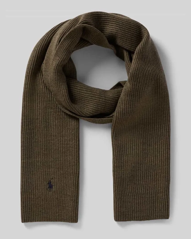 Ralph Lauren Schal mit Label-Stitching Oliv