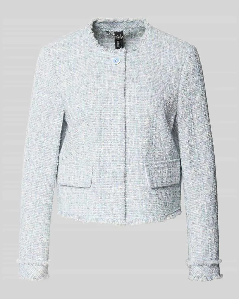 Marc Cain Regular Fit Blazer in Bouclé-Optik Hellblau