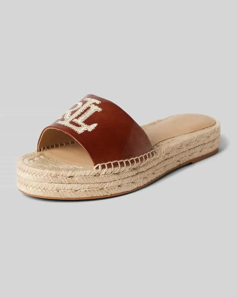 Ralph Lauren Espadrilles in Flecht-Optik Modell 'POLLY Cognac