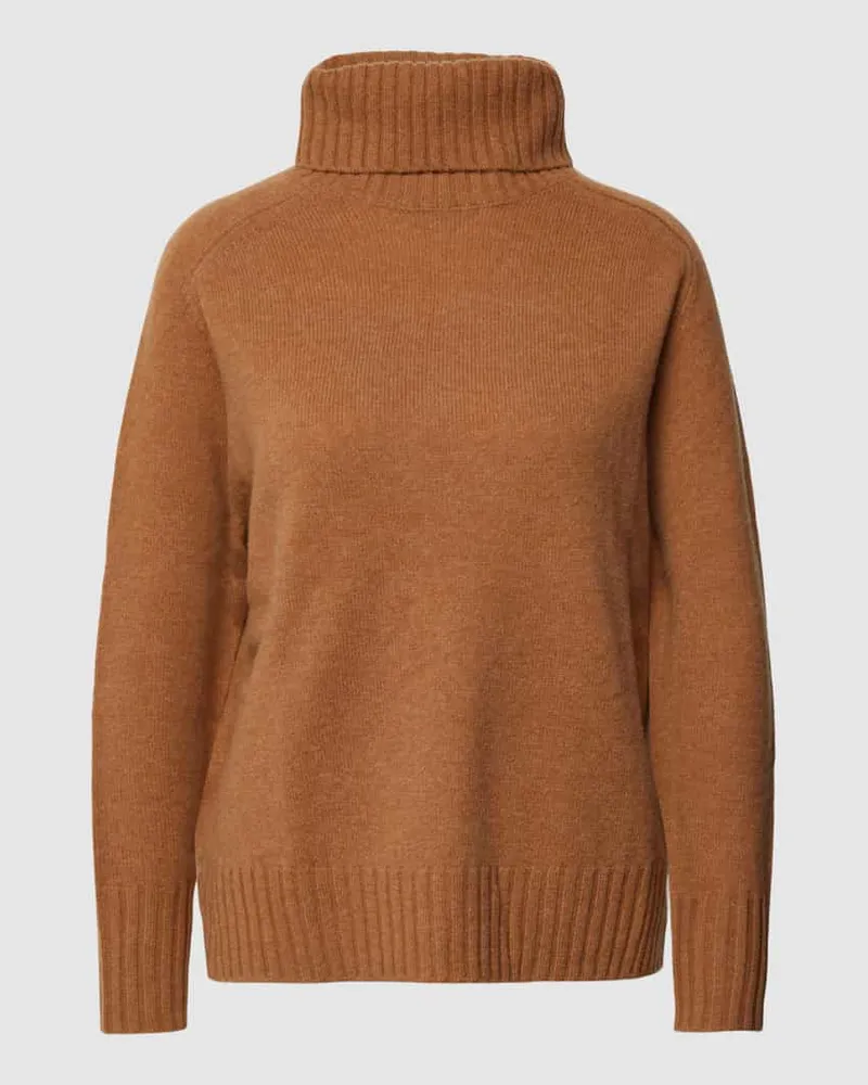 Fynch-Hatton Strickpullover mit Rollkragen Camel