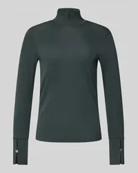 Marc Cain Longsleeve mit Stehkragen Dunkelgruen