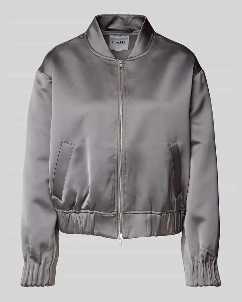 mbyM Bomberjacke mit seitlichen Eingrifftaschen Modell 'Salita Mittelgrau