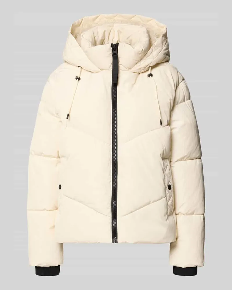 S.Oliver Regular Fit Steppjacke mit Kapuze Offwhite