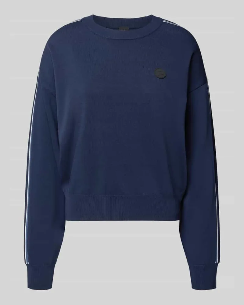 P.E. NATION Sweatshirt mit Logo-Patch Modell 'RETREAT Dunkelblau