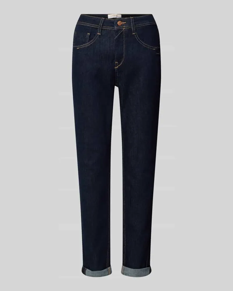 Gang Slim Fit Jeans mit Umschlagabschluss Dunkelblau