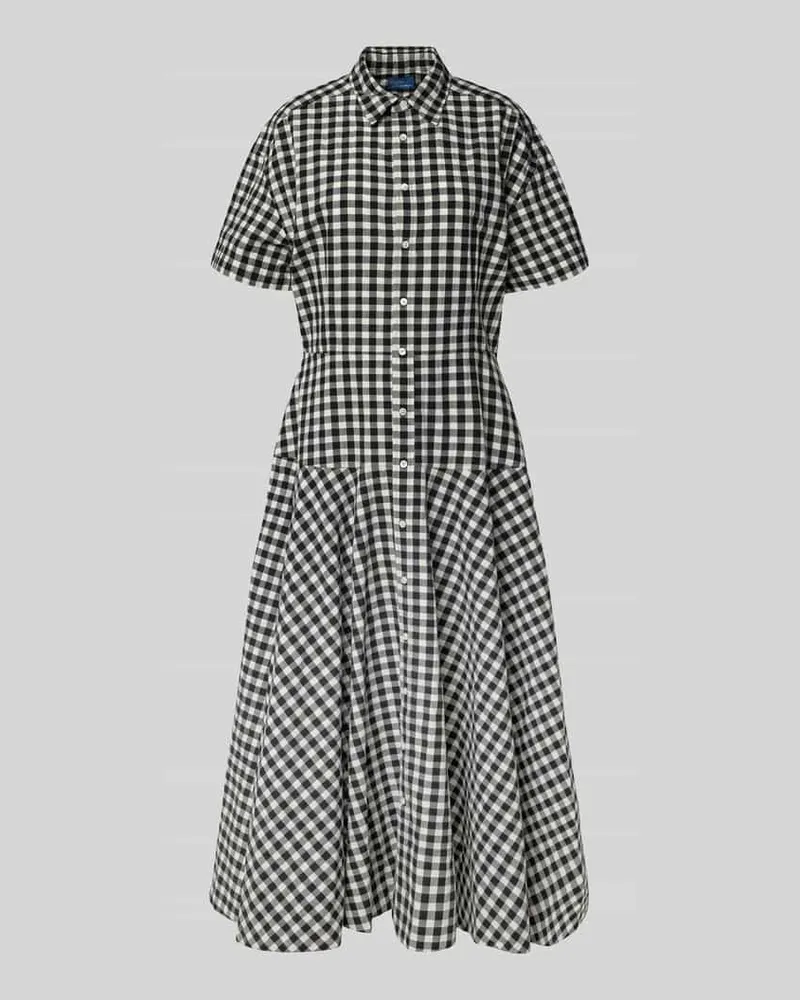 Ralph Lauren Midikleid mit Blusenkragen Black