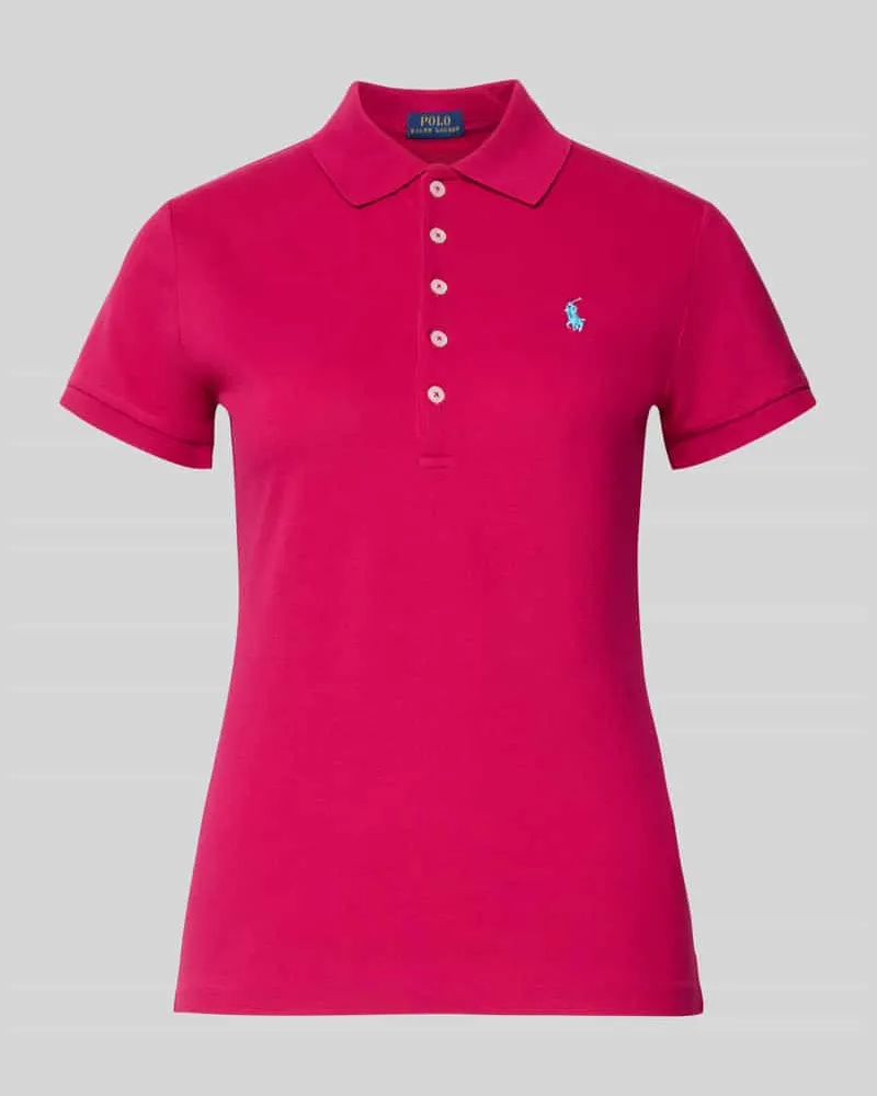 Ralph Lauren Slim Fit Poloshirt aus Baumwoll-Mix Pink