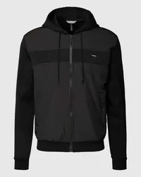 Antony Morato Sweatjacke mit Label-Patch Black