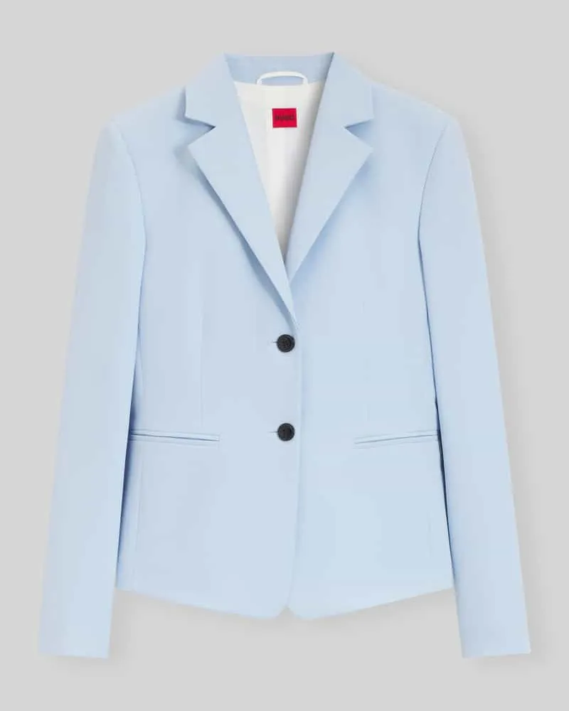 HUGO BOSS Regular Fit Kurzblazer Hellblau