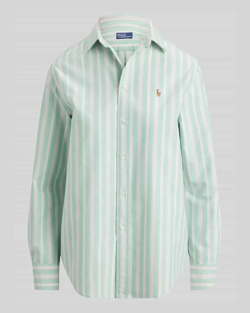 Ralph Lauren Regular Fit Hemdbluse aus reiner Baumwolle Hellgruen
