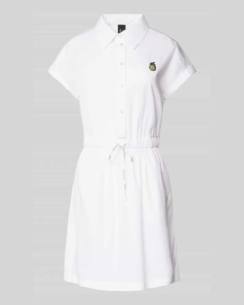 Marc Cain Mini Hemdblusenkleid mit Knopfleiste Weiss
