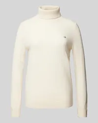 Gant Strickpullover mit Rollkragen Modell 'EXTRAFINE Offwhite