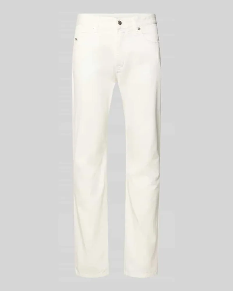 Emporio Armani Jeans mit Eingrifftaschen und Label-Applikation Weiss