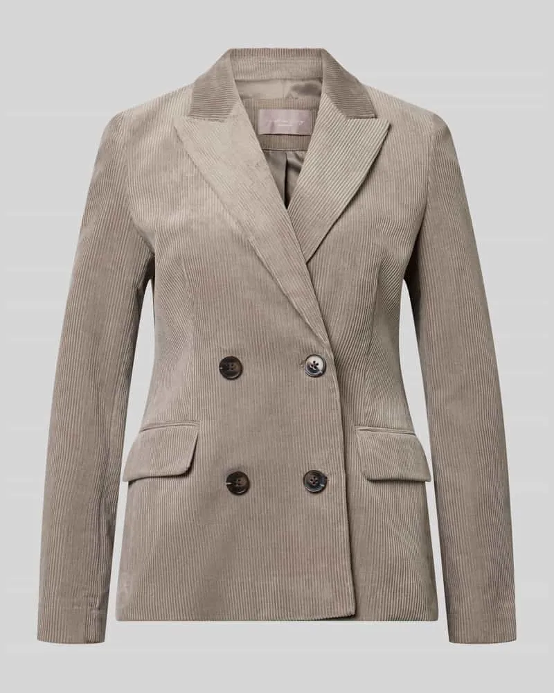 Christian Berg Regular Fit Blazer aus Cord Taupe
