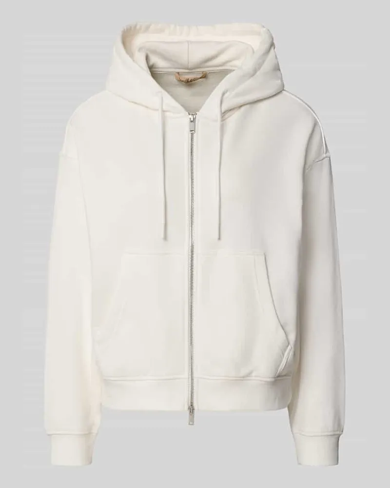 Smith & Soul Oversized Sweatjacke aus Baumwoll-Mix Modell 'SOUL Offwhite