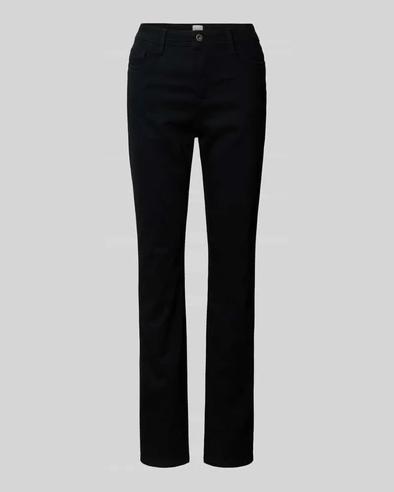 Brax Slim Fit Jeans im Used-Look Modell 'MARY THERMO Black