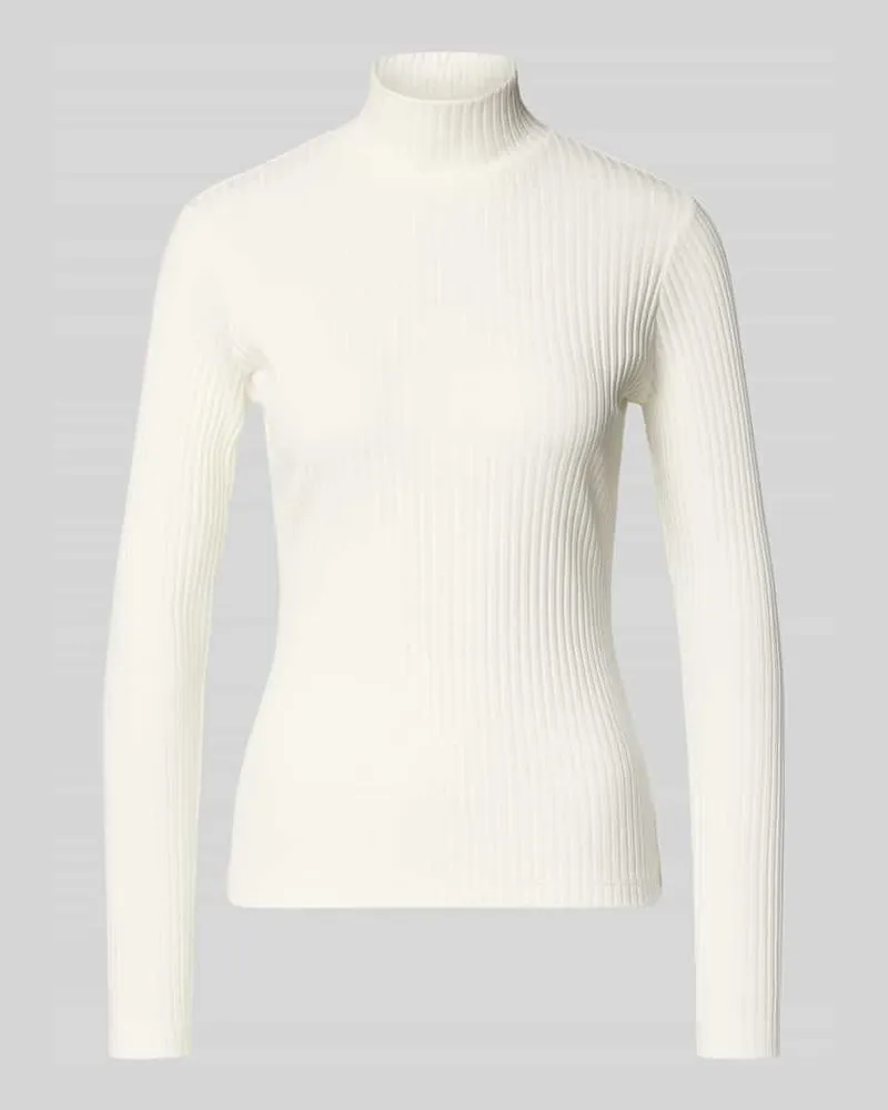 HUGO BOSS Slim Fit Turtleneck aus Baumwoll-Mix Modell 'DRIZA Offwhite