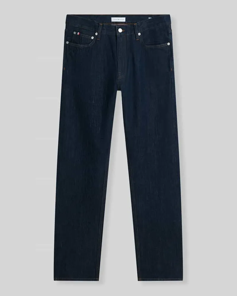 Tommy Hilfiger Straight Fit Jeans aus reiner Baumwolle Marine