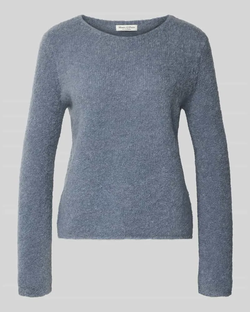 Marc O'Polo Regular Fit Strickpullover aus Schurwoll-Mix mit Alpaka-Anteil Rauchblau