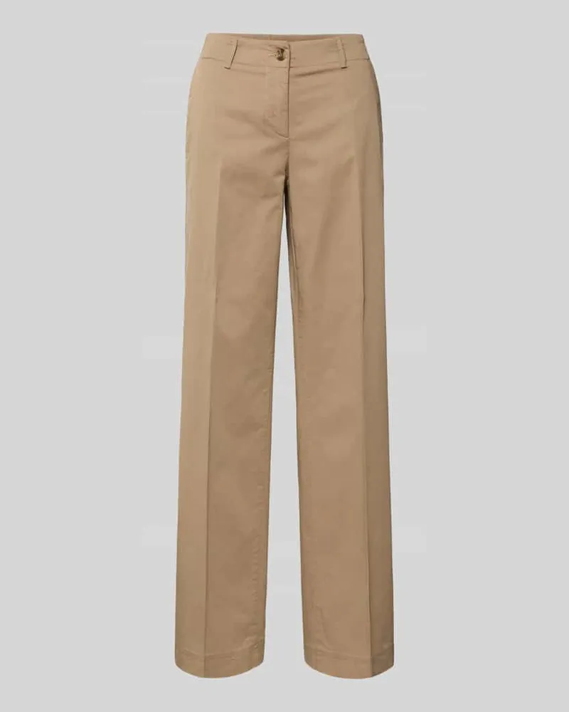 Brax Chino mit Bügelfalten Beige