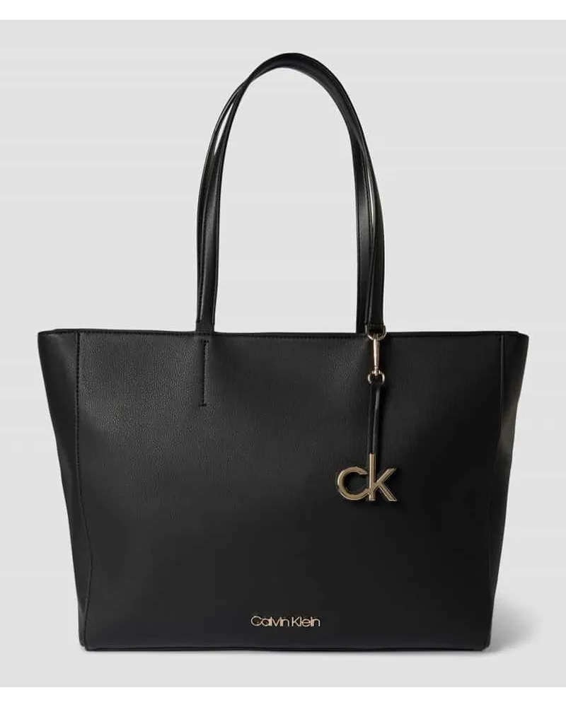 Calvin Klein Shopper mit Label-Applikationen Modell 'MUST Black