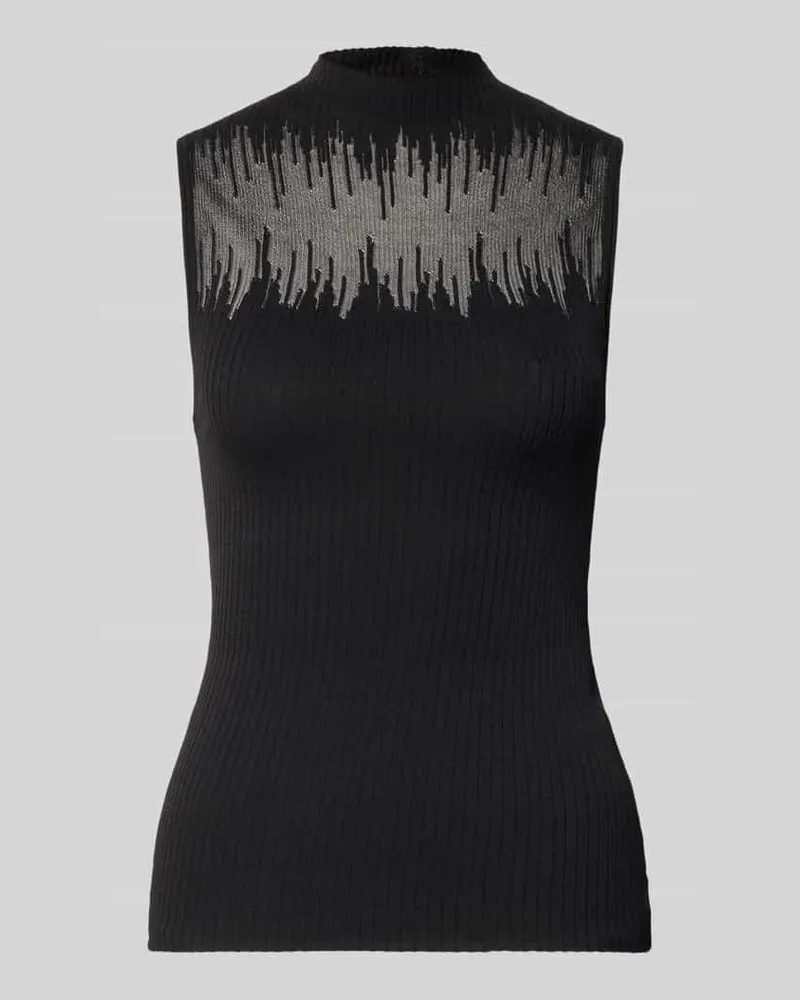 HUGO BOSS Slim Fit Top mit Mock Neck Modell 'Sieffy Black