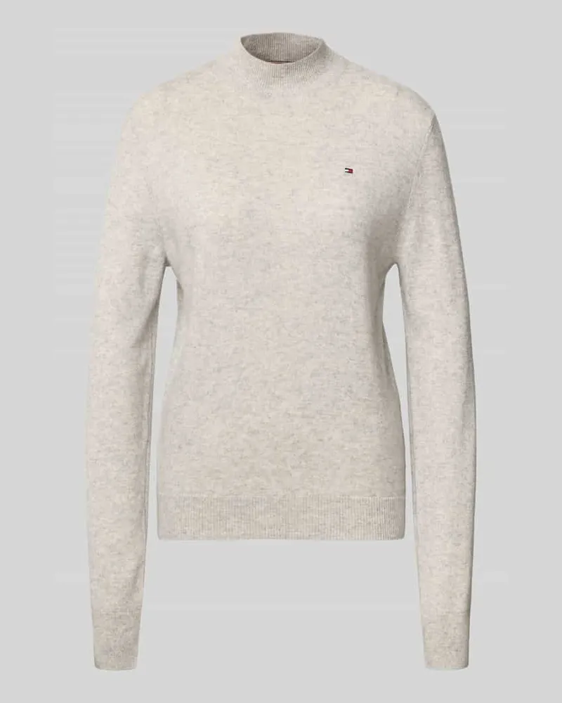 Tommy Hilfiger Regular Fit Pullover aus Woll-Kaschmir-Mix Hellgrau