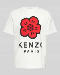 Kenzo T-Shirt aus reiner Baumwolle Offwhite