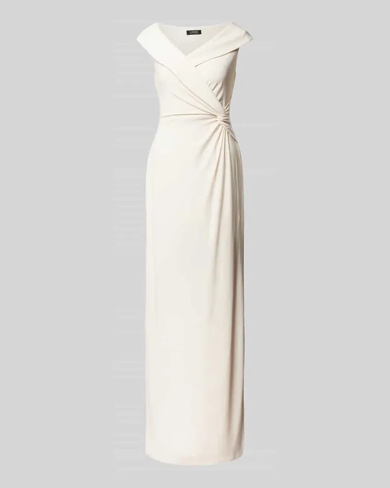 Ralph Lauren Abendkleid mit Knoten-Detail Modell 'LEONIDAS Ecru