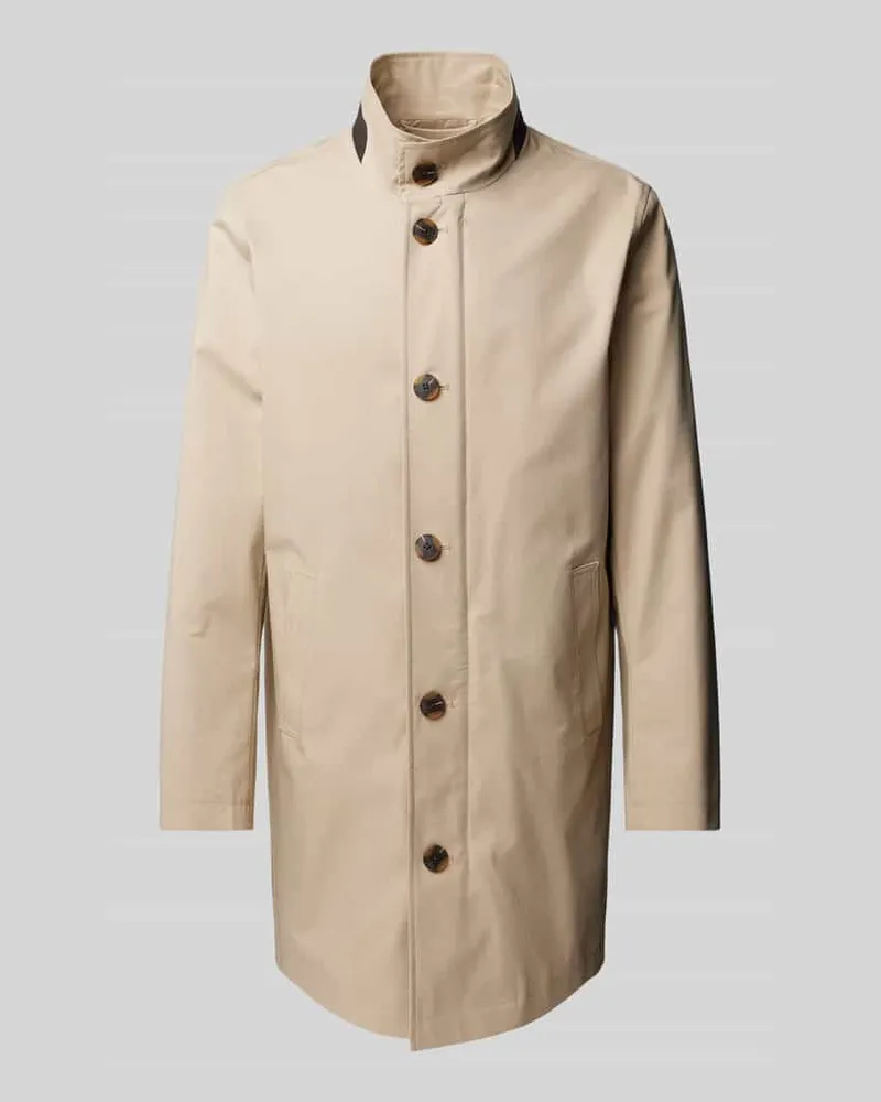 Roy Robson Mantel mit Stehkragen Beige