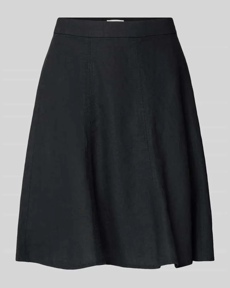 Marc O'Polo Ausgestellter Mini-Rock aus reinem Leinen Black