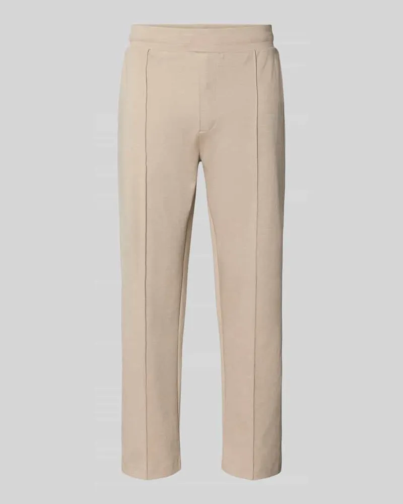 HUGO BOSS Relaxed Fit Sweatpants aus Baumwoll-Mix Modell 'SE_TWIST Sand