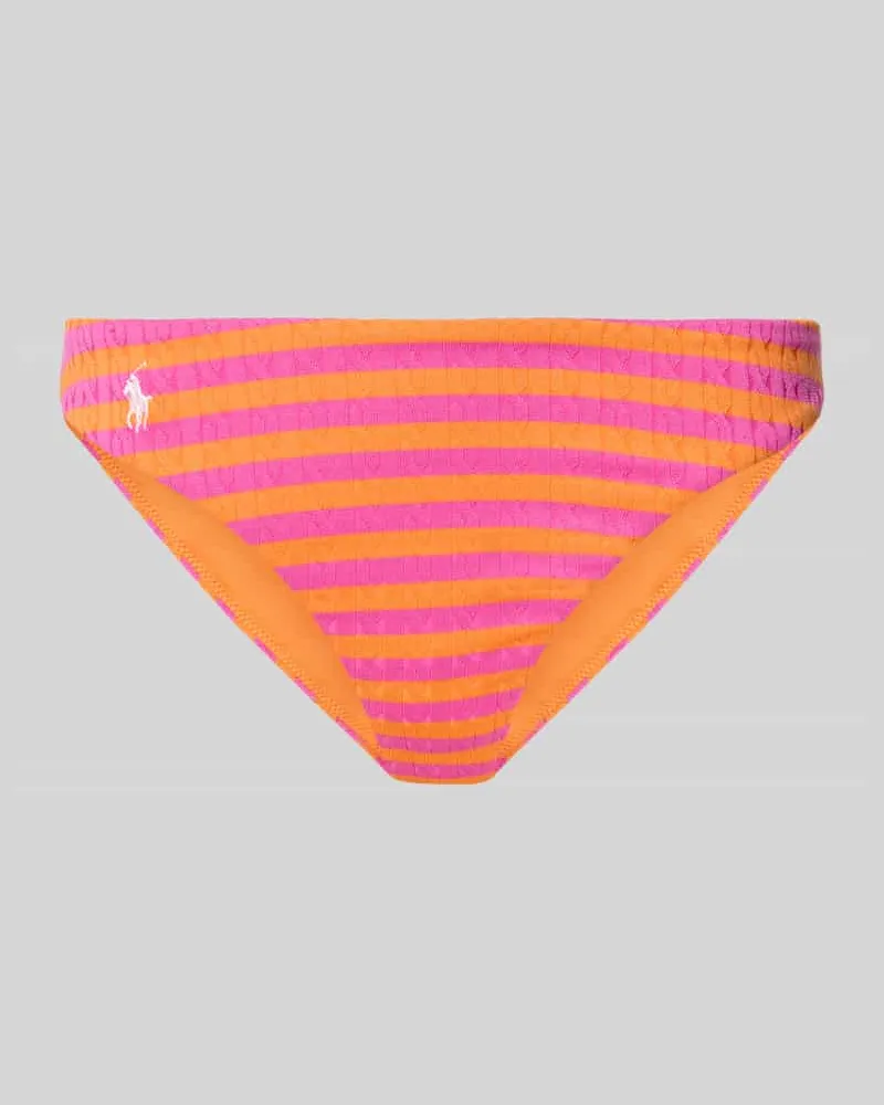 Ralph Lauren Bikini Slip mit Allober-Muster Modell 'CABLESTRIPE Pink
