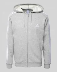 adidas Sweatjacke mit Label-Stitching Mittelgrau