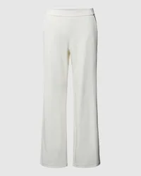 MAC Jeans Flared Stoffhose mit Paspeltaschen Modell 'CHIARA Offwhite