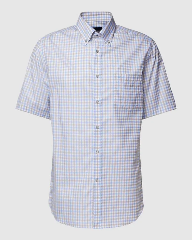 Paul & Shark Regular Fit Freizeithemd mit Vichy-Karo Beige
