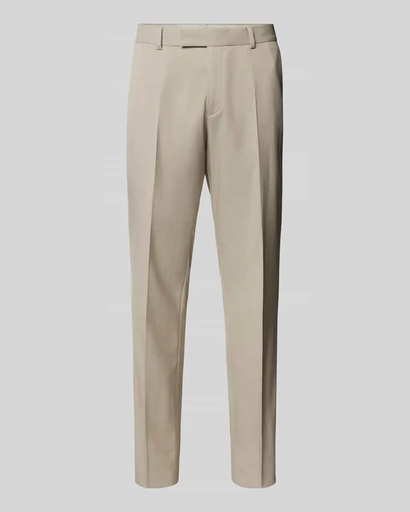 Carl Gross Regular Fit Anzughose mit Bügelfalten Modell 'Sendrik Beige