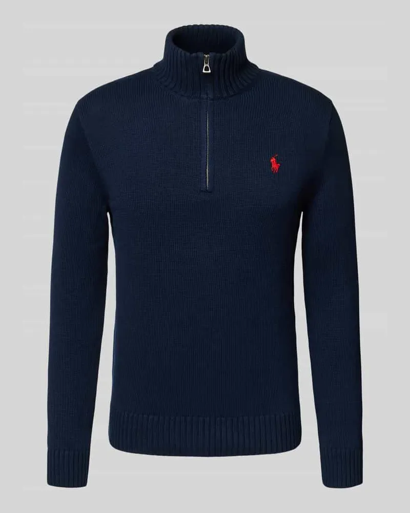 Ralph Lauren Strickpullover mit gerippten Abschlüssen Marine