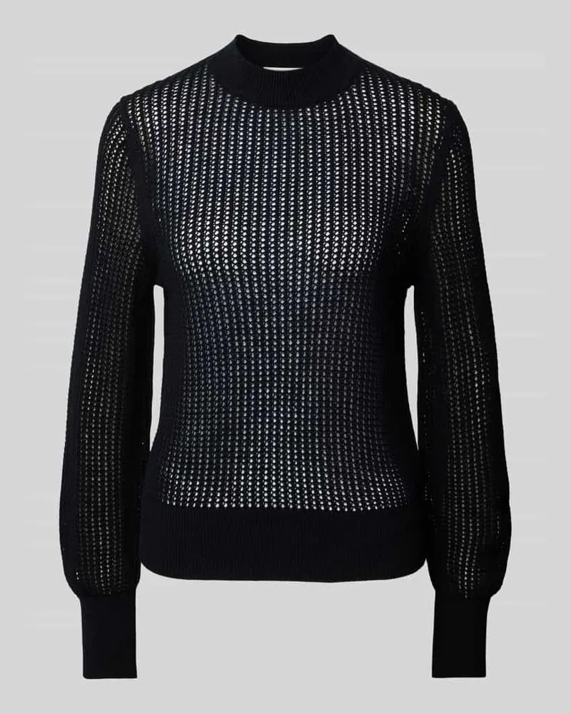 Marc O'Polo Strickpullover mit Lochmuster Black