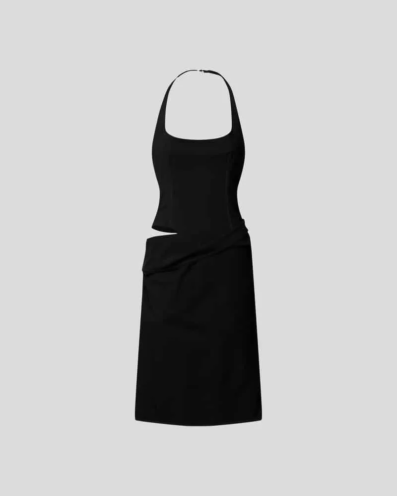 Jacquemus Minikleid mit Cut Outs Black