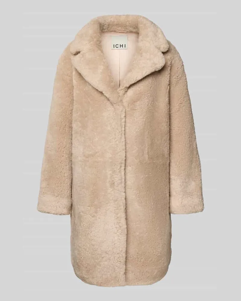 ICHI Mantel aus Teddyfell Modell 'HIZALA Offwhite