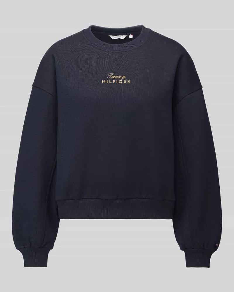 Tommy Hilfiger Sweatshirt mit Logo-Schriftzug Dunkelblau